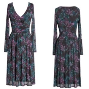 ModCloth Pardon My Mesh Deep Sea Midi Dress - Multi - S